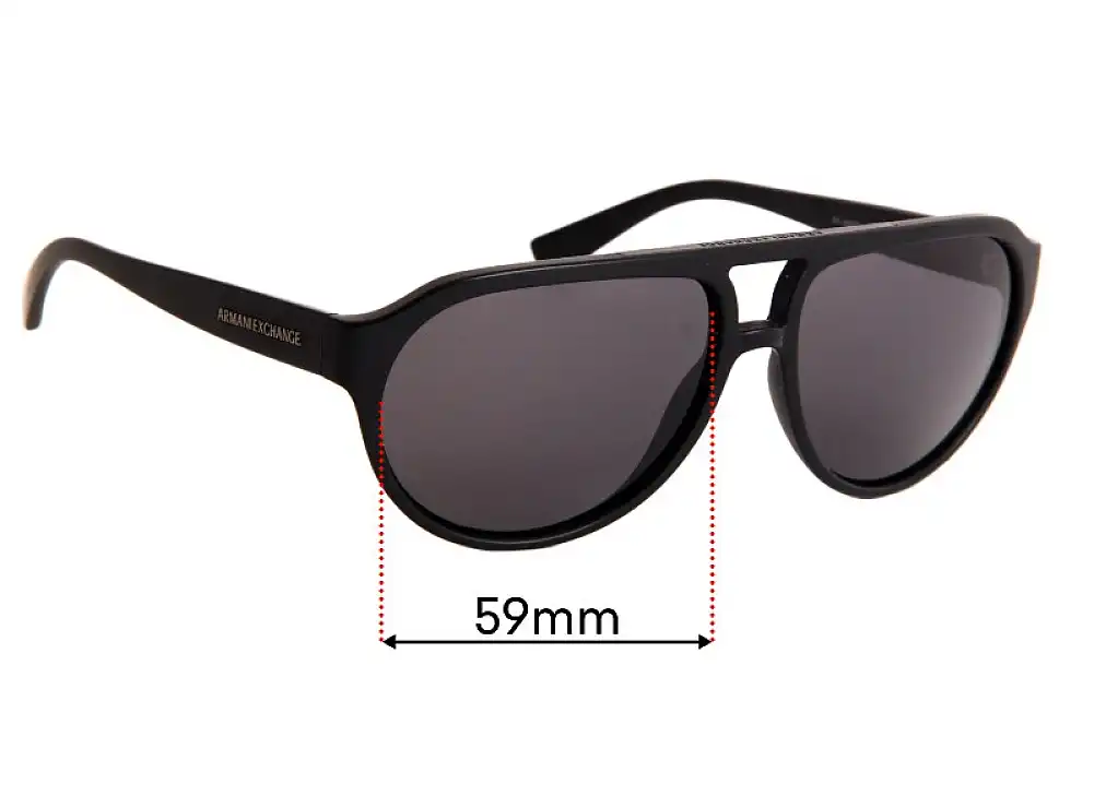 Sunglass Fix Replacement Lenses for Armani Exchange AX 4042/S - 59mm Wide Sunglass Fix Replacement Lenses for Armani Exchange AX 4042/S - 59mm Wide