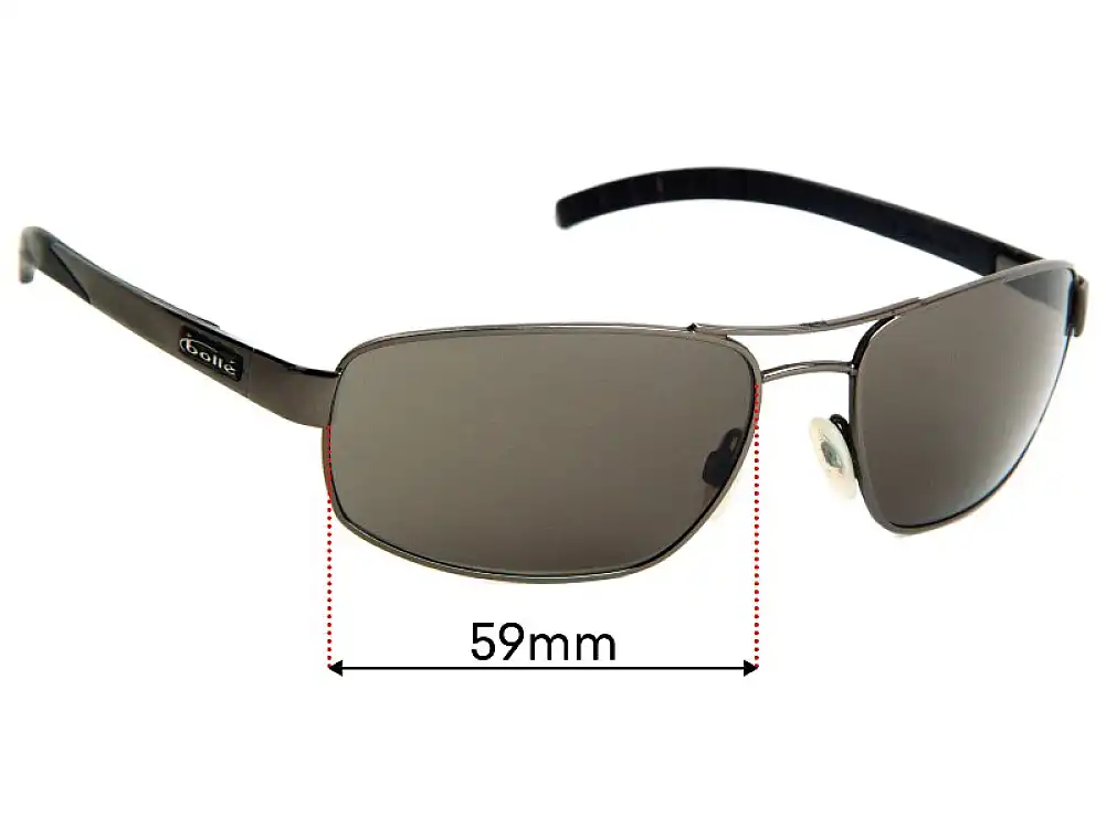 Sunglass Fix Replacement Lenses for Bolle Bounce - 59mm Wide Sunglass Fix Replacement Lenses for Bolle Bounce - 59mm Wide