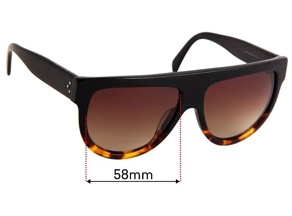 Sunglass Fix Replacement Lenses for Celine CL 41026/S - 58mm Wide Sunglass Fix Replacement Lenses for Celine CL 41026/S - 58mm Wide