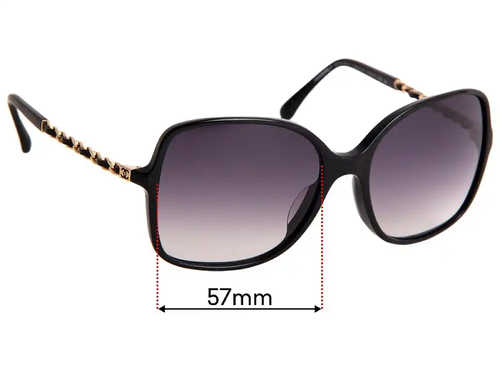 Sunglass Fix Replacement Lenses for Chanel 5210-Q-A - 57mm Wide Sunglass Fix Replacement Lenses for Chanel 5210-Q-A - 57mm Wide