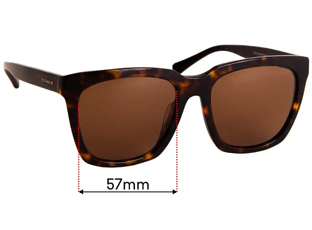 Sunglass Fix Replacement Lenses for Coach HC 8201D - 57mm Wide Sunglass Fix Replacement Lenses for Coach HC 8201D - 57mm Wide