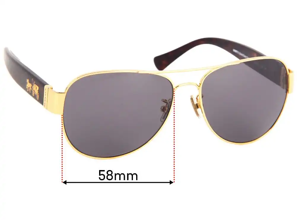 Sunglass Fix Replacement Lenses for Coach HC7059 - 58mm Wide Sunglass Fix Replacement Lenses for Coach HC7059 - 58mm Wide