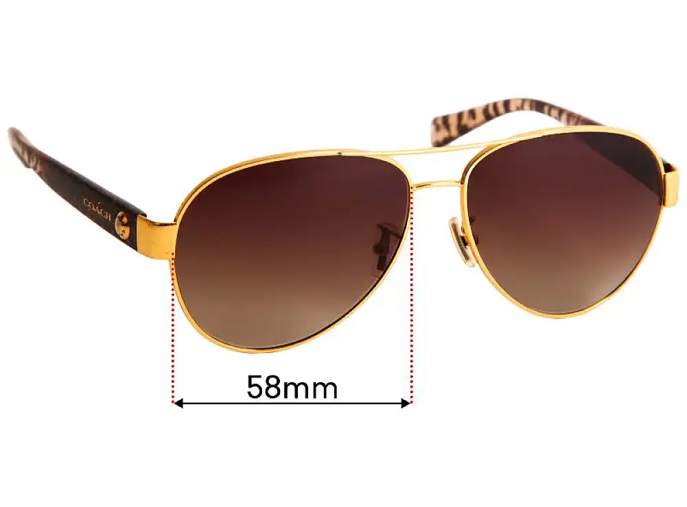 Sunglass Fix Replacement Lenses for Coach HC7063 - 58mm Wide Sunglass Fix Replacement Lenses for Coach HC7063 - 58mm Wide