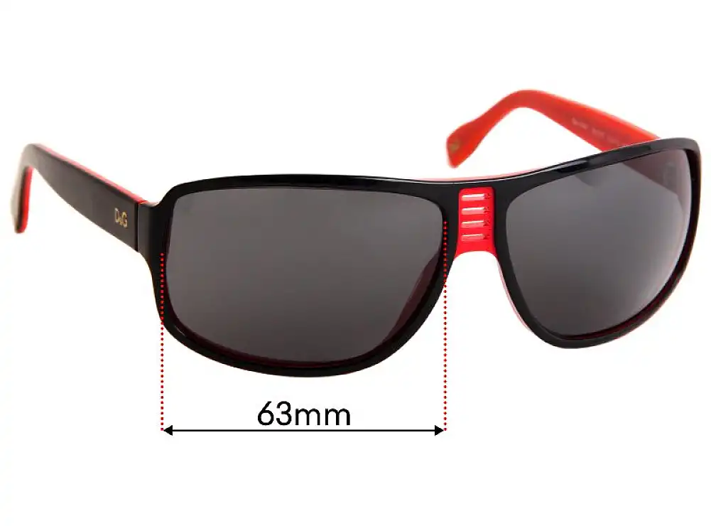 Sunglass Fix Replacement Lenses for Dolce & Gabbana DG3045 - 63mm Wide Sunglass Fix Replacement Lenses for Dolce & Gabbana DG3045 - 63mm Wide