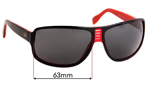 Sunglass Fix Replacement Lenses for Dolce & Gabbana DG3045 - 63mm Wide Dolce & Gabbana DG3045 Replacement Lenses 63mm wide