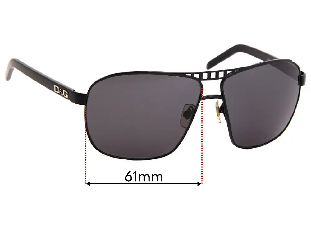 Sunglass Fix Replacement Lenses for Dolce & Gabbana DG6040 - 61mm Wide Sunglass Fix Replacement Lenses for Dolce & Gabbana DG6040 - 61mm Wide
