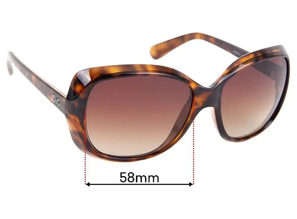 Sunglass Fix Replacement Lenses for Dolce & Gabbana DD8075 - 58mm Wide Sunglass Fix Replacement Lenses for Dolce & Gabbana DD8075 - 58mm Wide