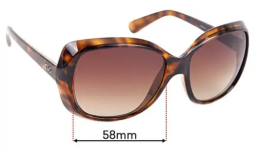 Sunglass Fix Replacement Lenses for Dolce & Gabbana DD8075 - 58mm Wide Sunglass Fix Replacement Lenses for Dolce & Gabbana DD8075 - 58mm Wide