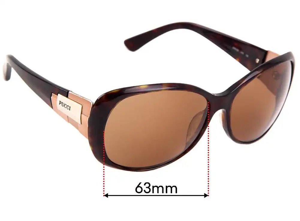 Sunglass Fix Replacement Lenses for Emilio Pucci EP612S - 63mm Wide Sunglass Fix Replacement Lenses for Emilio Pucci EP612S - 63mm Wide