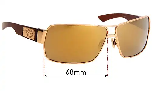Sunglass Fix Replacement Lenses for Fox Racing The Meeting - 68mm Wide Fox Racing The Meeting Replacement Lenses 68mm wide