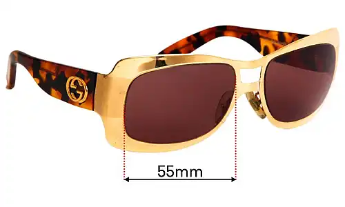 Sunglass Fix Replacement Lenses for Gucci GG 2617/S - 55mm Wide Gucci GG 2617/S Replacement Lenses 55mm wide