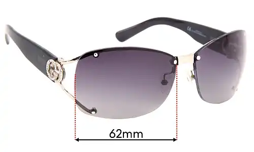 Sunglass Fix Replacement Lenses for Gucci GG2820/F/S - 62mm Wide Gucci GG2820/F/S Replacement Lenses 62mm wide