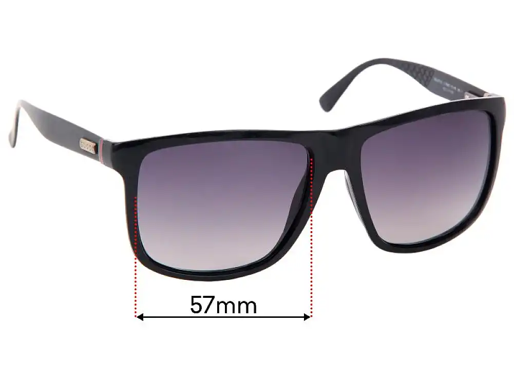 Sunglass Fix Replacement Lenses for Gucci GG1075/S - 57mm Wide Sunglass Fix Replacement Lenses for Gucci GG1075/S - 57mm Wide