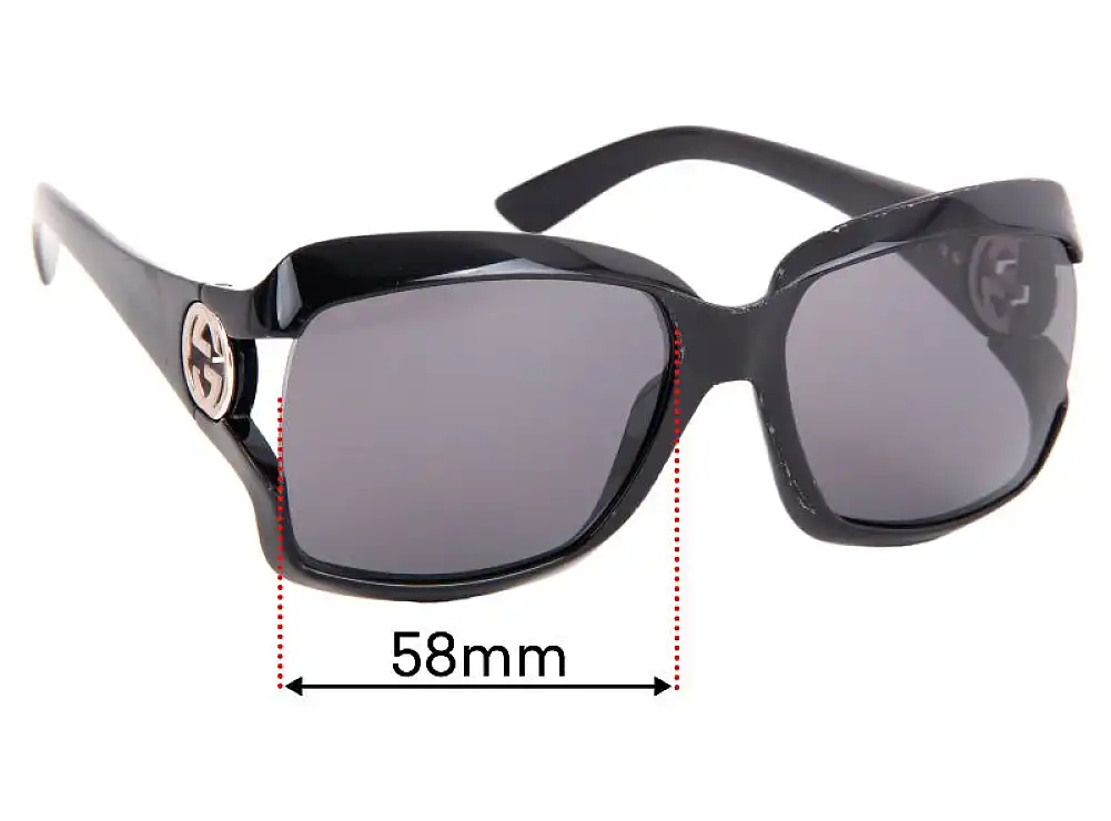Sunglass Fix Replacement Lenses for Gucci GG2598 - 58mm Wide Sunglass Fix Replacement Lenses for Gucci GG2598 - 58mm Wide