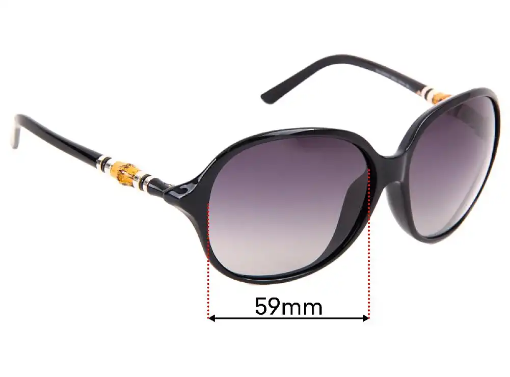 Sunglass Fix Replacement Lenses for Gucci GG3210/K/S - 59mm Wide Sunglass Fix Replacement Lenses for Gucci GG3210/K/S - 59mm Wide