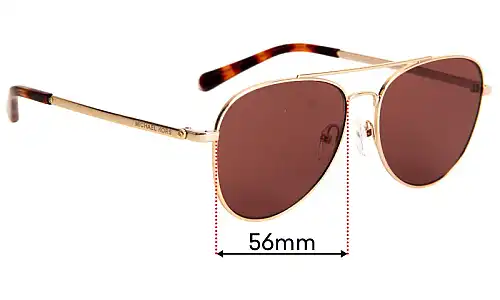 Sunglass Fix Replacement Lenses for Michael Kors MK1045 San Diego - 56mm Wide Michael Kors MK1045 San Diego Replacement Lenses 56mm wide