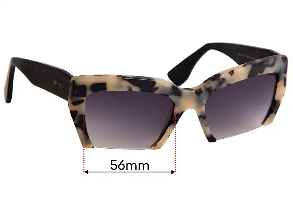 Sunglass Fix Replacement Lenses for Miu Miu SMU11O - 56mm Wide Sunglass Fix Replacement Lenses for Miu Miu SMU11O - 56mm Wide