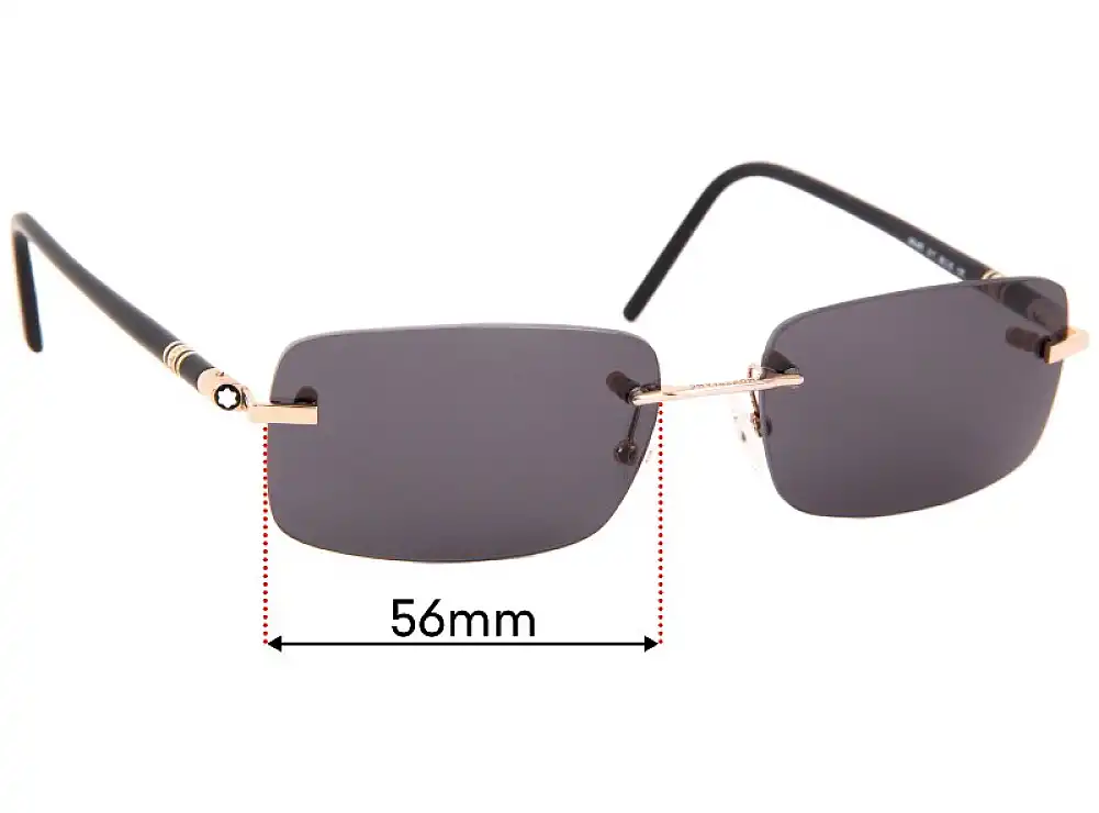 Sunglass Fix Replacement Lenses for Montblanc MB 85S - 56mm Wide Sunglass Fix Replacement Lenses for Montblanc MB 85S - 56mm Wide