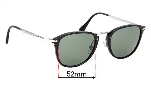 Sunglass Fix Replacement Lenses for Persol 3165-S - 52mm Wide Persol 3165-S Replacement Lenses 52mm wide