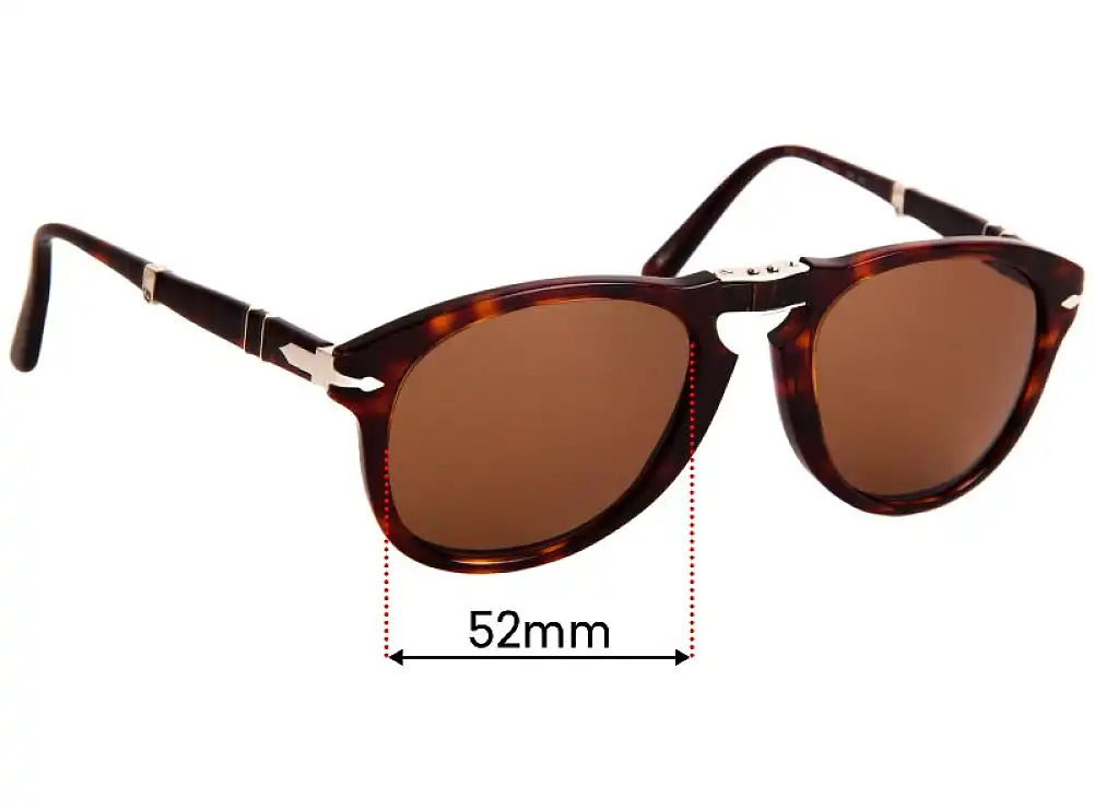 Sunglass Fix Replacement Lenses for Persol 714 - 52mm Wide Sunglass Fix Replacement Lenses for Persol 714 - 52mm Wide