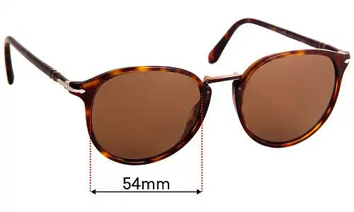 Sunglass Fix Replacement Lenses for Persol 3210-S Typewriter Edition - 54mm Wide Persol 3210-S Typewriter Edition Replacement Lenses 54mm wide