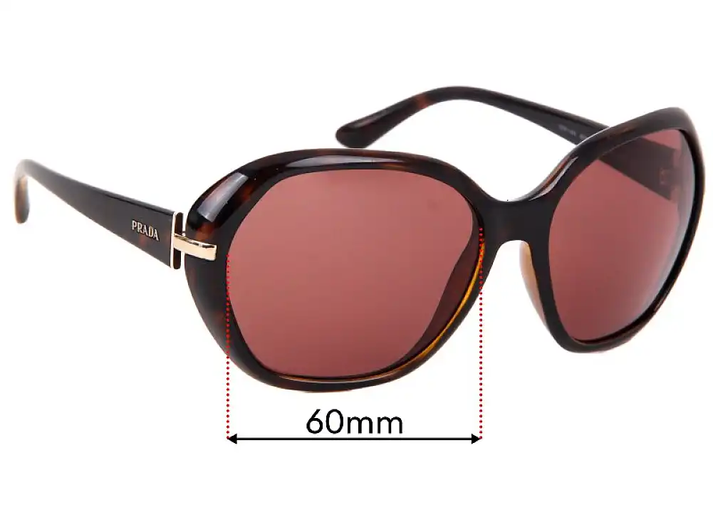 Sunglass Fix Replacement Lenses for Prada SPR14N - 60mm Wide Sunglass Fix Replacement Lenses for Prada SPR14N - 60mm Wide