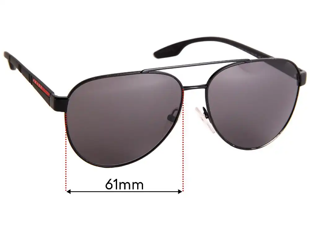 Sunglass Fix Replacement Lenses for Prada SPS54T - 61mm Wide Sunglass Fix Replacement Lenses for Prada SPS54T - 61mm Wide