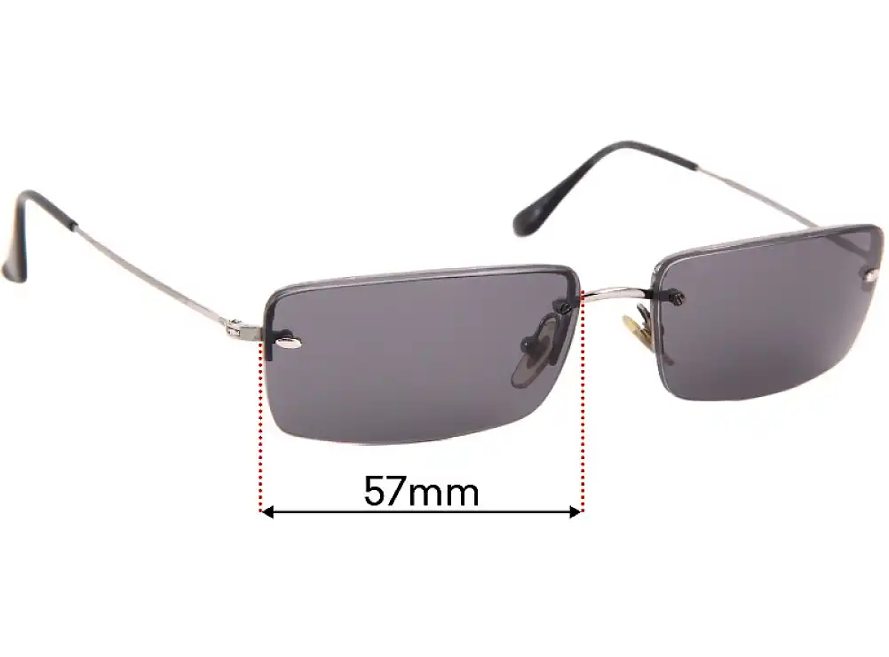 Sunglass Fix Replacement Lenses for Ray-Ban RB3199 Rimless Rectangle - 57mm Wide Sunglass Fix Replacement Lenses for Ray-Ban RB3199 Rimless Rectangle - 57mm Wide