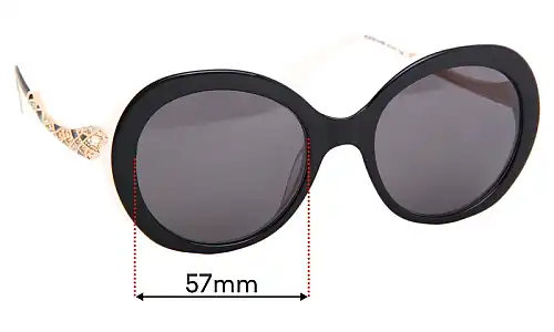 Sunglass Fix Replacement Lenses for Roberto Cavalli RC918S - 57mm Wide Roberto Cavalli RC918S Replacement Lenses 57mm wide