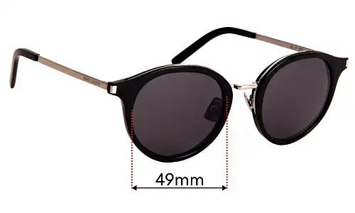 Sunglass Fix Replacement Lenses for Saint Laurent SL 57 - 49mm Wide Sunglass Fix Replacement Lenses for Saint Laurent SL 57 - 49mm Wide