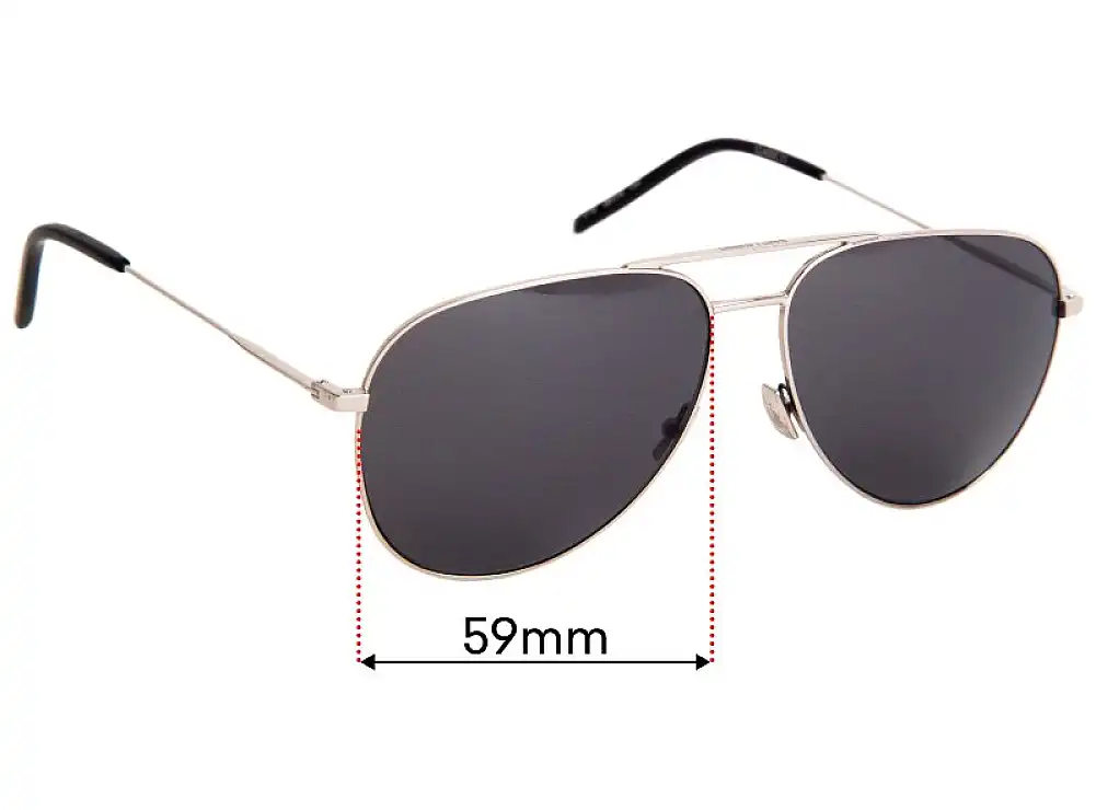 Yves Saint Laurent Classic II Replacement Lenses 59mm Yves Saint Laurent Classic II Replacement Lenses 59mm