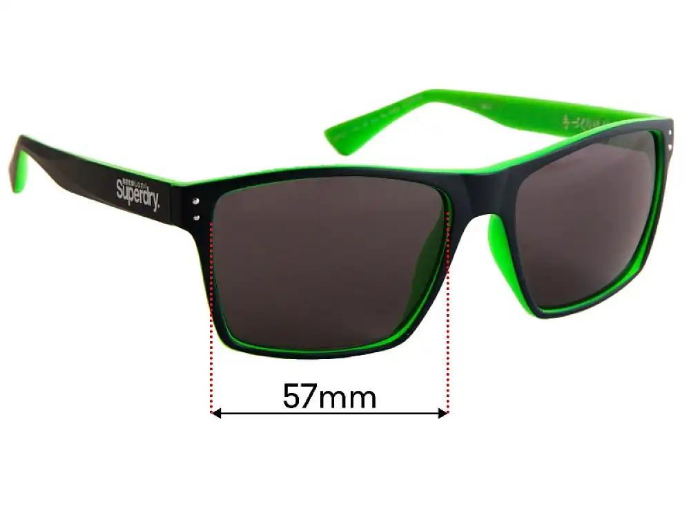 Sunglass Fix Replacement Lenses for Superdry Sun Rx Kobe - 57mm Wide Sunglass Fix Replacement Lenses for Superdry Sun Rx Kobe - 57mm Wide