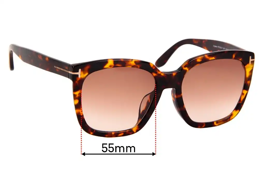 Sunglass Fix Replacement Lenses for Tom Ford Amarra TF502-F - 55mm Wide Sunglass Fix Replacement Lenses for Tom Ford Amarra TF502-F - 55mm Wide