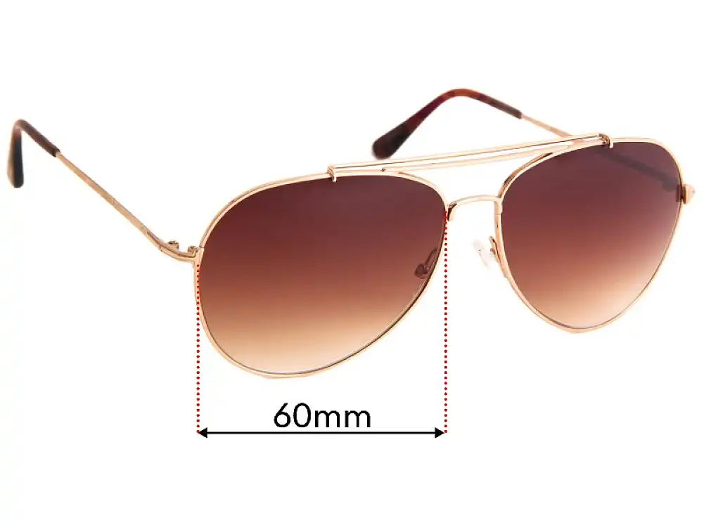 Sunglass Fix Replacement Lenses for Tom Ford Indiana TF497 - 60mm Wide Sunglass Fix Replacement Lenses for Tom Ford Indiana TF497 - 60mm Wide