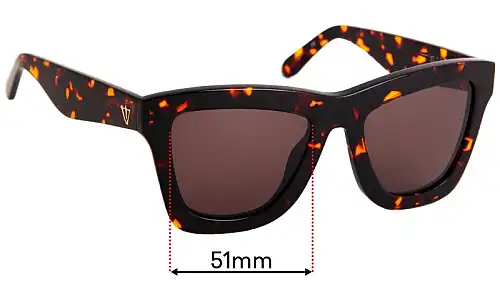 Sunglass Fix Replacement Lenses for Valley DB II - 51mm Wide Sunglass Fix Replacement Lenses for Valley DB II - 51mm Wide