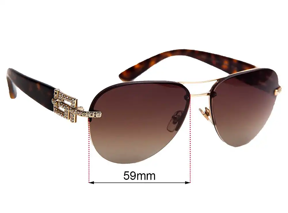 Sunglass Fix Replacement Lenses for Versace MOD 2159-B - 59mm Wide Sunglass Fix Replacement Lenses for Versace MOD 2159-B - 59mm Wide