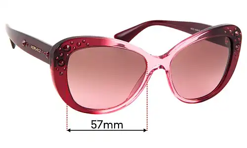 Sunglass Fix Replacement Lenses for Versace MOD 4309-B - 57mm Wide Sunglass Fix Replacement Lenses for Versace MOD 4309-B - 57mm Wide