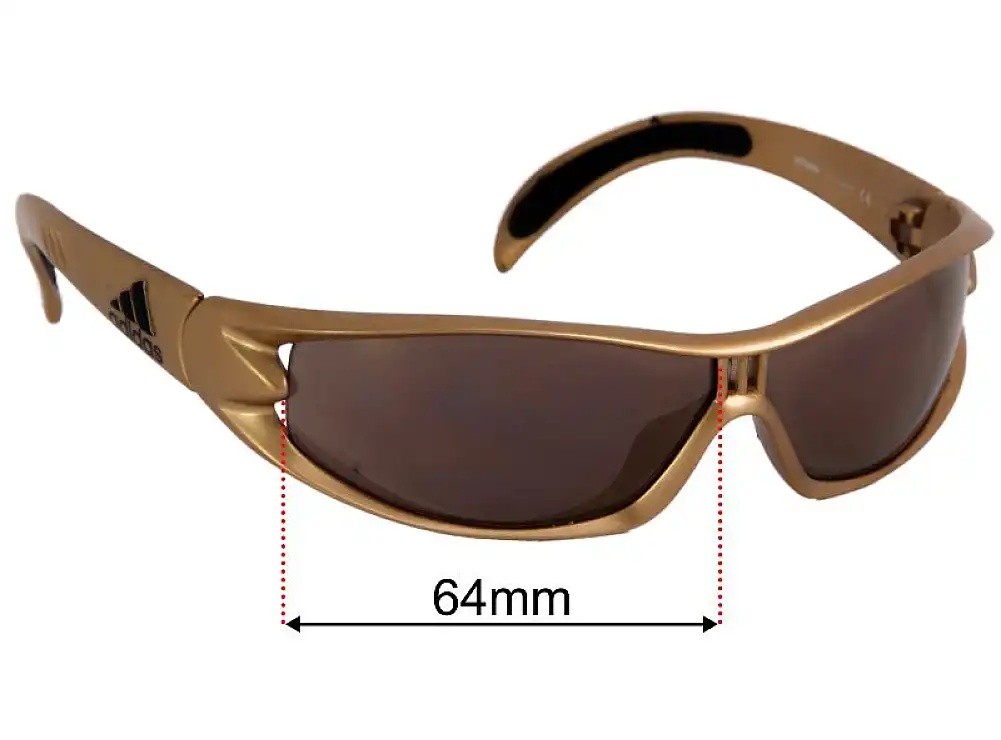 Sunglass Fix Replacement Lenses for Adidas A254 - 64mm Wide Sunglass Fix Replacement Lenses for Adidas A254 - 64mm Wide