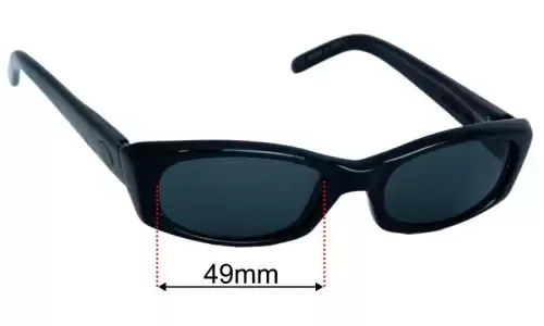 Sunglass Fix Replacement Lenses for Electric Electris - 49mm Wide - Side View Electric Electris Replacement Lenses 49mm wide - Side View