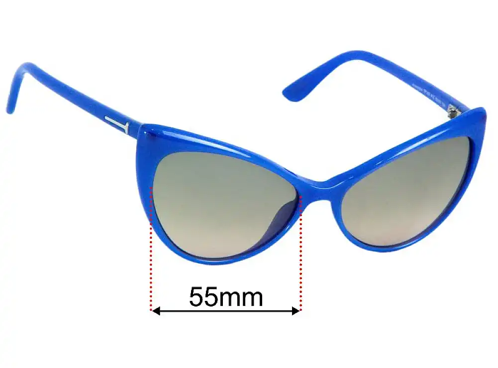 Sunglass Fix Replacement Lenses for Tom Ford Anastasia TF303 - 55mm Wide - Side View Sunglass Fix Replacement Lenses for Tom Ford Anastasia TF303 - 55mm Wide - Side View