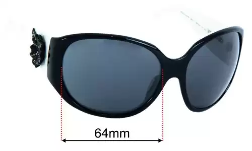 Sunglass Fix Replacement Lenses for Versace MOD 4149-B - 64mm Wide - Side View Versace MOD 4149-B Replacement Lenses 64mm wide - Side View