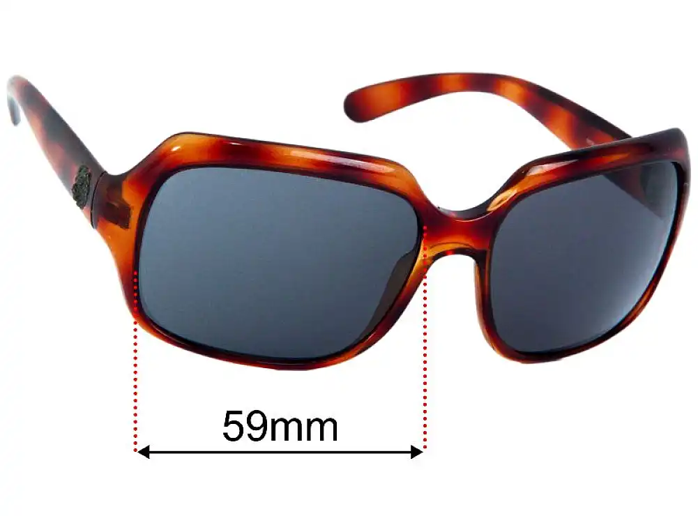 Sunglass Fix Replacement Lenses for Versace MOD 6033 - 59mm Wide - Side View Sunglass Fix Replacement Lenses for Versace MOD 6033 - 59mm Wide - Side View