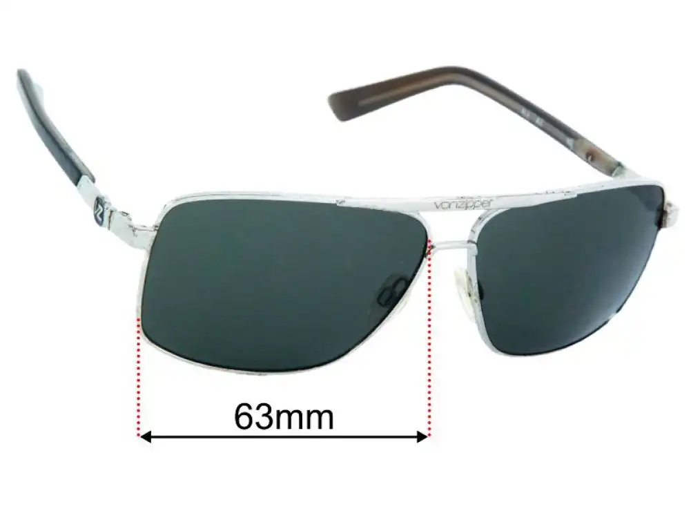 Sunglass Fix Replacement Lenses for Von Zipper Metal Stache - 63mm Wide Sunglass Fix Replacement Lenses for Von Zipper Metal Stache - 63mm Wide
