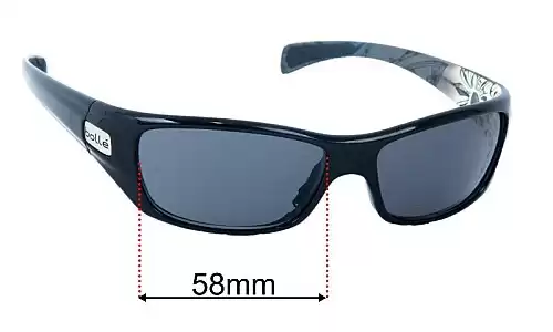 Sunglass Fix Replacement Lenses for Bolle CopperHead - 58mm Wide Bolle CopperHead Replacement Lenses 58mm wide