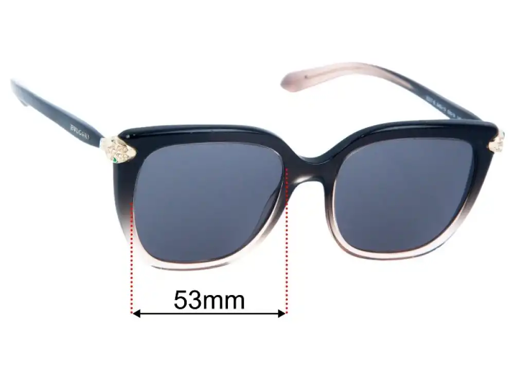 Sunglass Fix Replacement Lenses for Bvlgari 8207-B - 53mm Wide Sunglass Fix Replacement Lenses for Bvlgari 8207-B - 53mm Wide