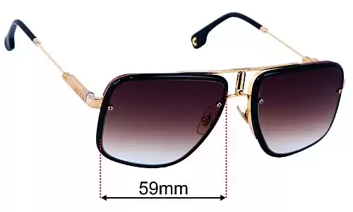 Sunglass Fix Replacement Lenses for Carrera Glory II - 59mm Wide Carrera Glory II Replacement Lenses 59mm wide