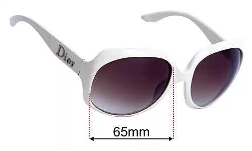 Sunglass Fix Replacement Lenses for Christian Dior Glossy 1 - 65mm Wide Christian Dior Glossy 1 Replacement Lenses 65mm wide