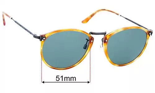 Sunglass Fix Replacement Lenses for Giorgio Armani AR 318M - 51mm Wide Giorgio Armani AR 318M Replacement Lenses 51mm wide