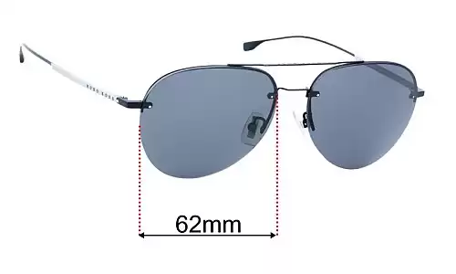 Sunglass Fix Replacement Lenses for Hugo Boss 1066/F/S - 62mm Wide Hugo Boss 1066/F/S Replacement Lenses 62mm wide