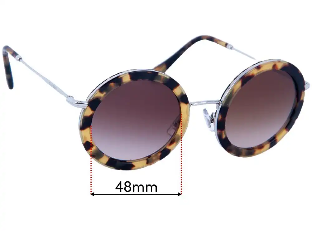 Sunglass Fix Replacement Lenses for Miu Miu SMU59U - 48mm Wide Sunglass Fix Replacement Lenses for Miu Miu SMU59U - 48mm Wide
